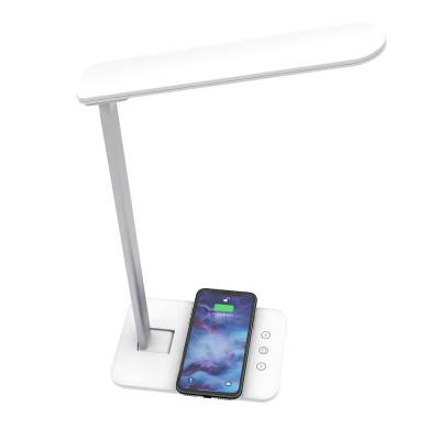 New style hot sell foldable LED light touch adjustment bedside light suitable for all smartphones Wireless charge lamp