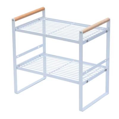 PYJ Multifunctional Kitchen Layered rack Metal Dishes Spice Organizer Storage Slot Desktop Seasoning Rack metal seasoning rack